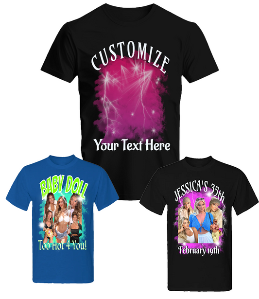 Customizable Bootleg Style T-Shirt